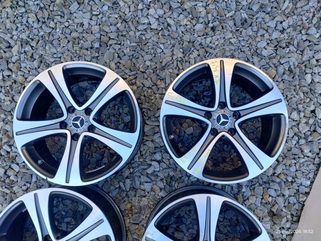 4x Alufelge 17 Zoll 7.5" 5x112 40ET A2134011200 87169090 Mercedes-Benz Rim Wheel FEL8996381472lg