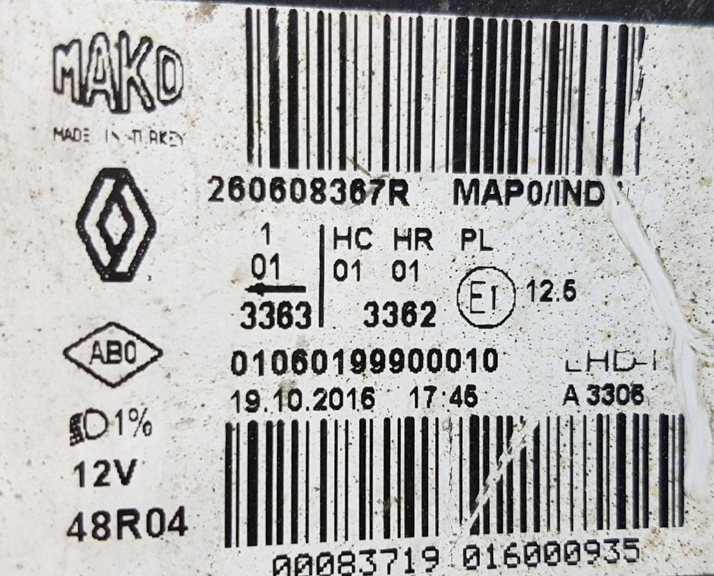 Frontscheinwerfer Renault Clio IV 260608367R Links Scheinwerfer Headlight SCH2860122383td