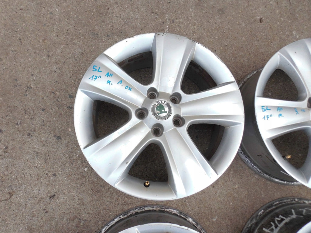 4x Alufelge 17 Zoll 7.0" 5x112 45ET 5L0601025B Skoda Yeti 5l Rim Wheel FEL4564126618zt