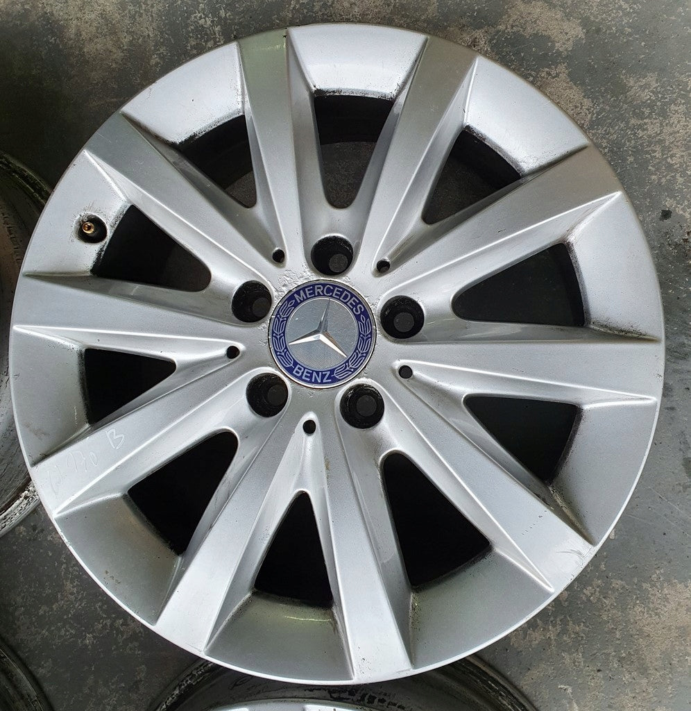 4x Alufelge 16 Zoll 6.5" 5x112 49ET Mercedes-Benz W176 Rim Wheel FEL5399937722jb