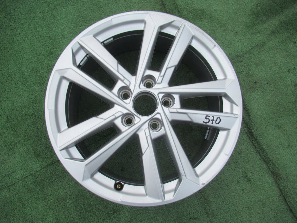 1x Alufelge 17 Zoll 6.5" 5x112 43ET Glanz Silber 8Y0601025L Audi A3 Rim Wheel