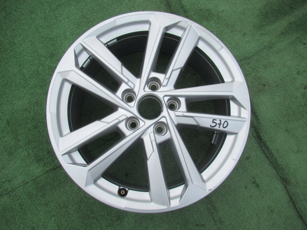 1x Alufelge 17 Zoll 6.5" 5x112 43ET Glanz Silber 8Y0601025L Audi A3 Rim Wheel FEL8485600752kr