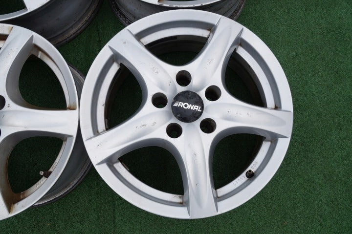 4x Alufelge 16 Zoll 6.5" 5x112 35ET Glanz Silber Audi Alhambra I Sharan FEL9799827011kw