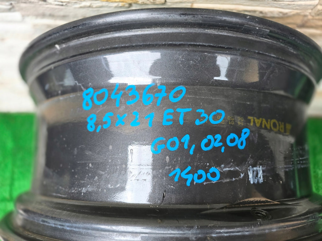 1x Alufelge 21 Zoll 8.5" 5x112 8043670 BMW X3 G01 G02 Rim Wheel FEL1301749991vs