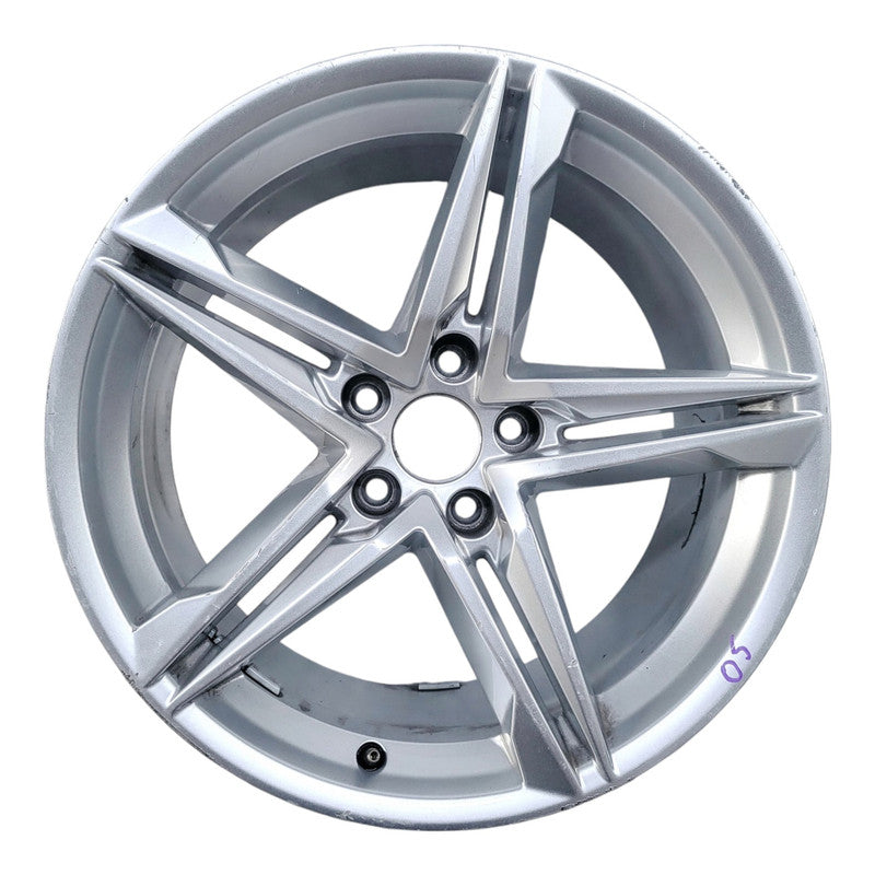 1x Alufelge 18 Zoll 8.5" 5x112 29ET Glanz Silber 8W0601025 Audi Rim Wheel