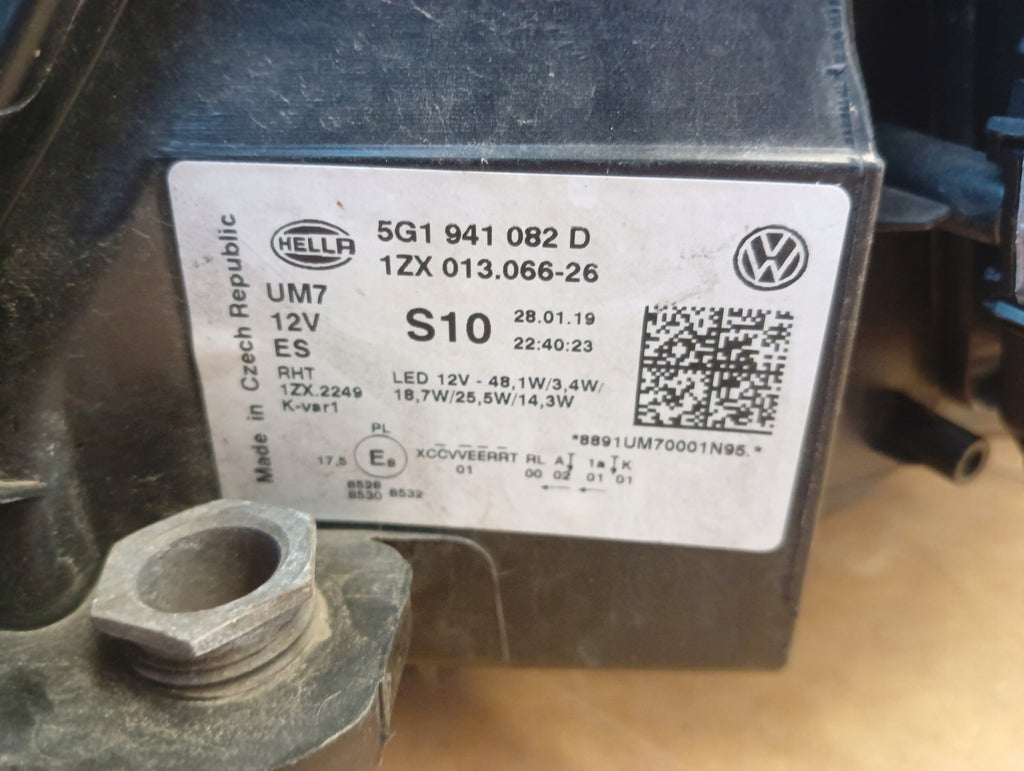 Frontscheinwerfer VW Golf VII 5G1941081 5G1941082 LED Rechts oder Links SCH7809185098ud