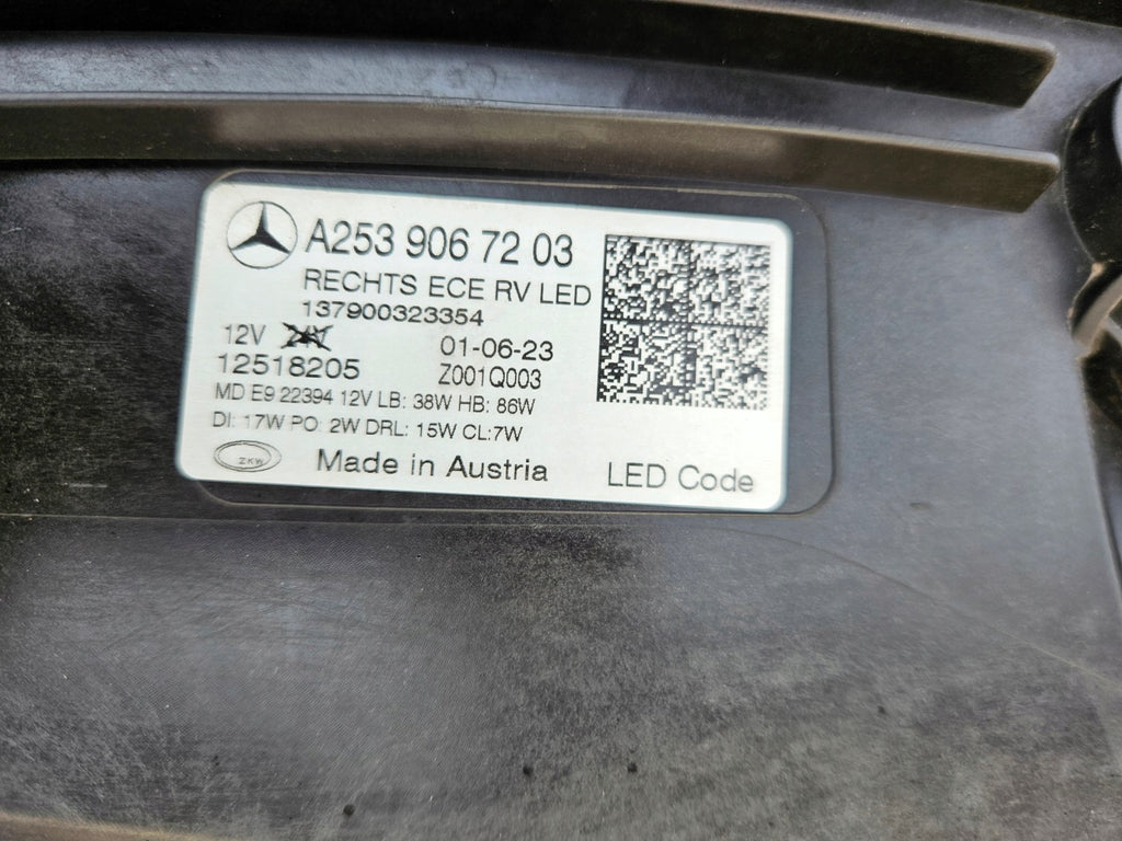 Frontscheinwerfer Mercedes-Benz Glc X253 A2539067203 LED Rechts Headlight SCH7768343345nz