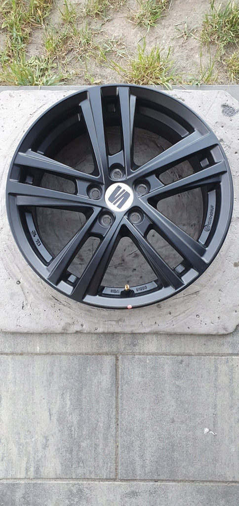 1x Alufelge 16 Zoll 6.0" 5x100 45ET Matt Schwarz KBA51055 Seat I Ibiza Rim Wheel FEL3100335405lz
