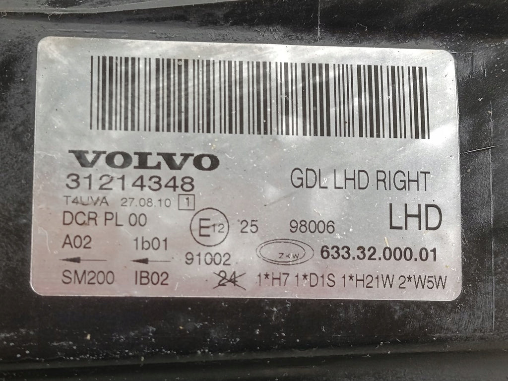 Frontscheinwerfer Volvo V70 III 31214348 6948180 Rechts Scheinwerfer Headlight SCH7167812337wj