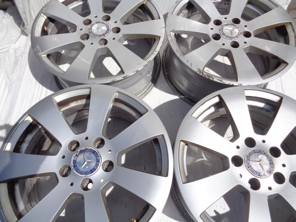 4x Alufelge 16 Zoll 7.0" 5x112 43ET Silber Mercedes-Benz W204 Rim Wheel FEL1555098257py
