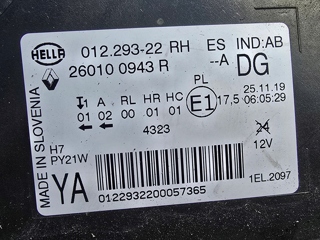 Frontscheinwerfer Renault Scenic 260100943R LED Rechts Scheinwerfer Headlight SCH8092129176ya