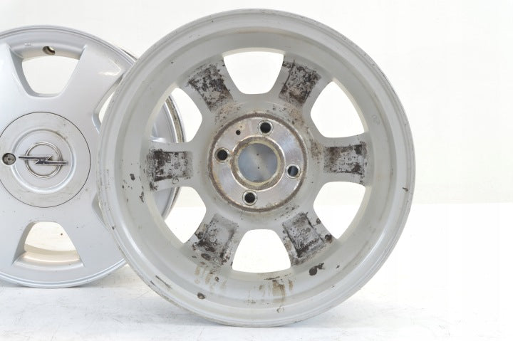 4x Alufelge 14 Zoll 4.5" 4x100 45ET Silber Opel Rim Wheel FEL4627249591sz