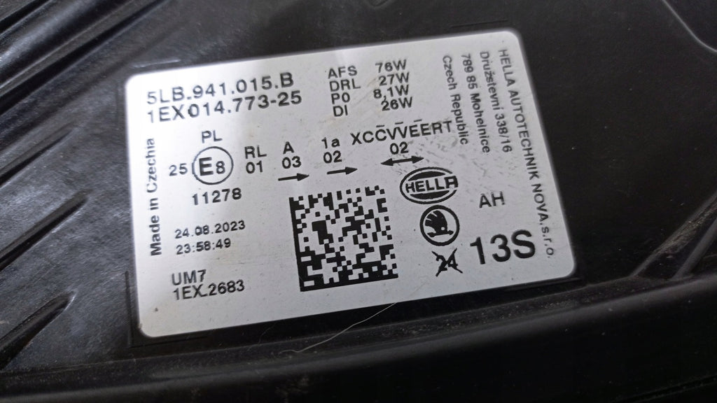 Frontscheinwerfer Skoda Enyaq 5LB941015B 5LB941017B Full LED Links Headlight