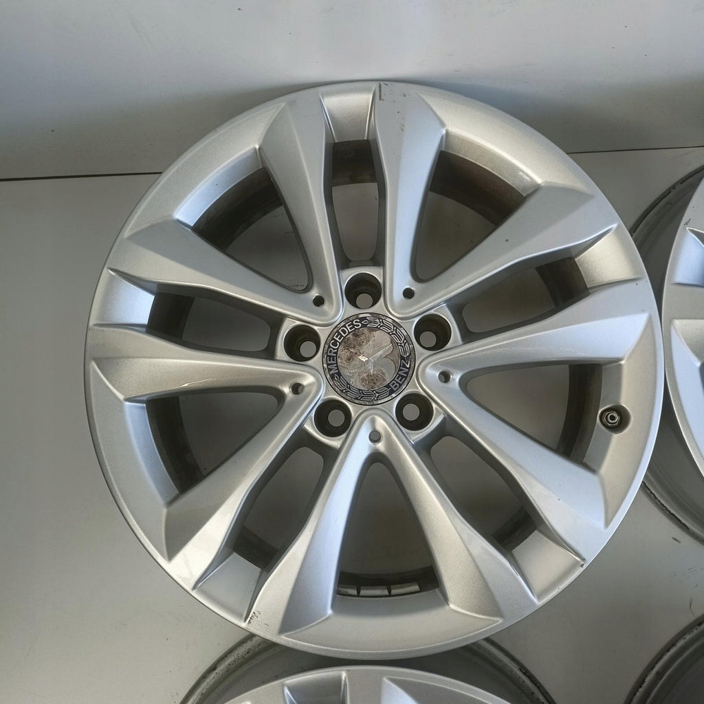 4x Alufelge 17 Zoll 7.0" 5x112 48ET Glanz Silber A2054018000 Mercedes-Benz W205 FEL9286873682aw