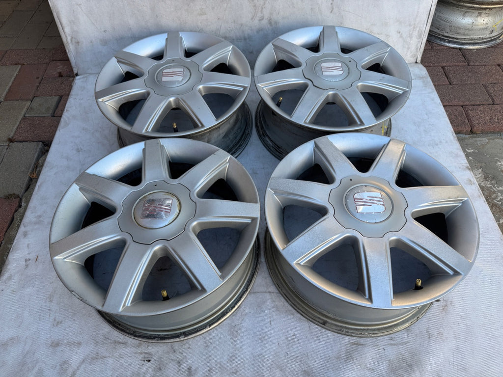 4x Alufelge 15 Zoll 6.0" 5x100 38ET Glanz Silber 1M0601025K Seat I Rim Wheel FEL5209848580jp