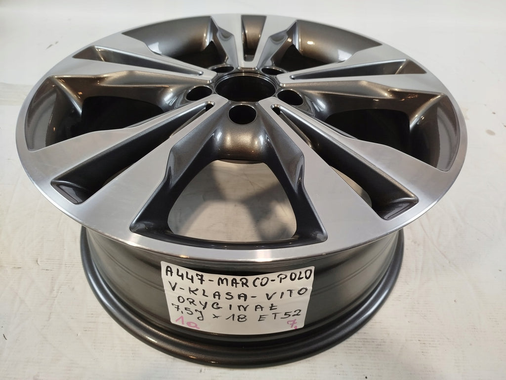 1x Alufelge 18 Zoll 7.5" 5x112 52ET A4474014400 Mercedes-Benz Vito W447