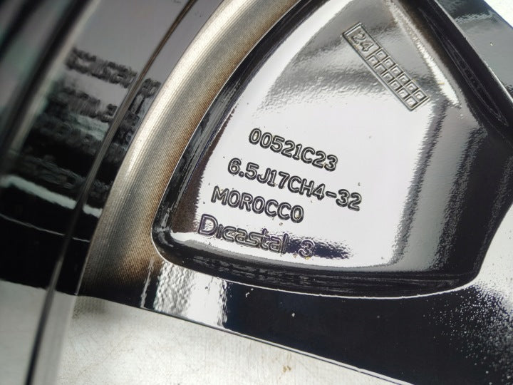 1x Alufelge 17 Zoll 6.5" 4x108 32ET Glanz Schwarz 9849269080 Peugeot 2008 Ii FEL5176354254hs
