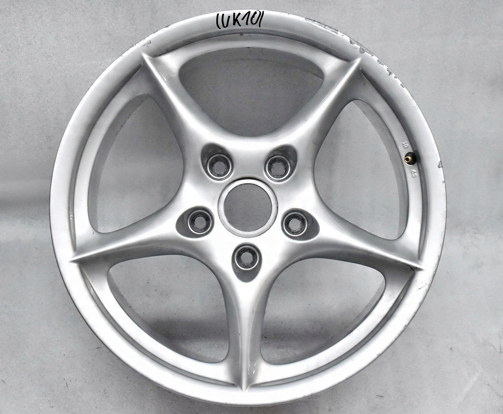 1x Alufelge 18 Zoll 10.0" 5x130 65ET Glanz Silber 99636214003 Porsche Carrera