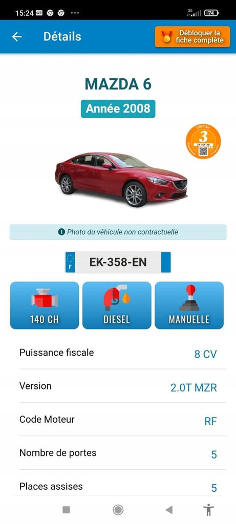 Motor Mazda 6 RF5C 2.0 CIDT 140PS Diesel Engine Unkomplett