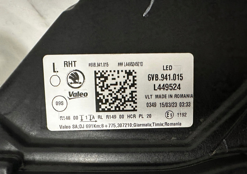 Frontscheinwerfer Skoda Fabia 6VB941015 Full LED Links Scheinwerfer Headlight