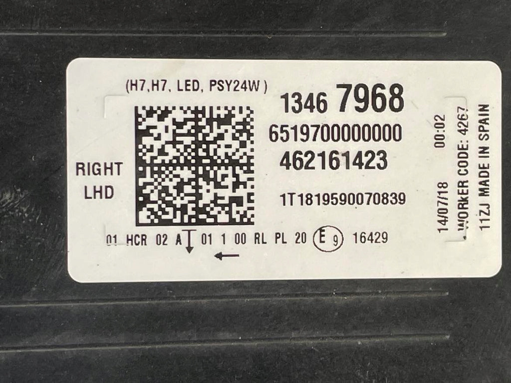 Frontscheinwerfer Opel Crossland X 39153431 462161423 Full LED Links Headlight SCH1473734796ht