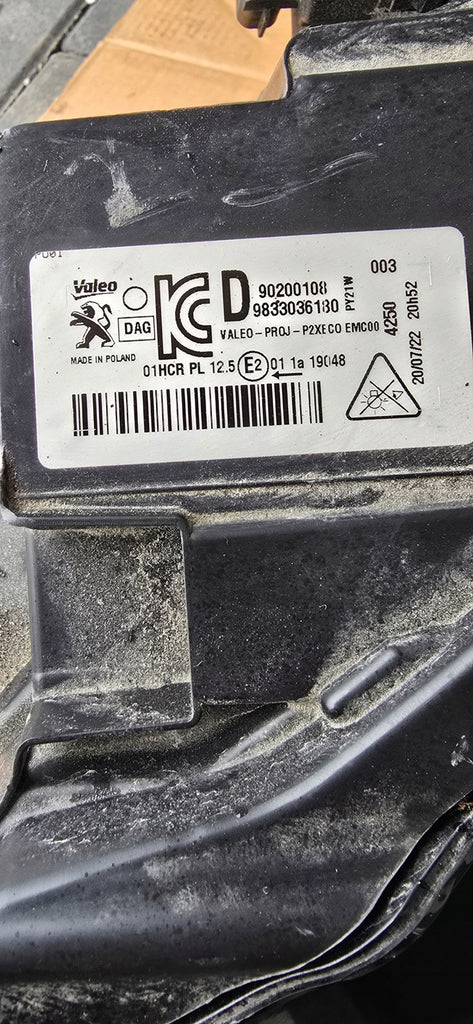 Frontscheinwerfer Peugeot 208 90200108V Rechts Scheinwerfer Headlight