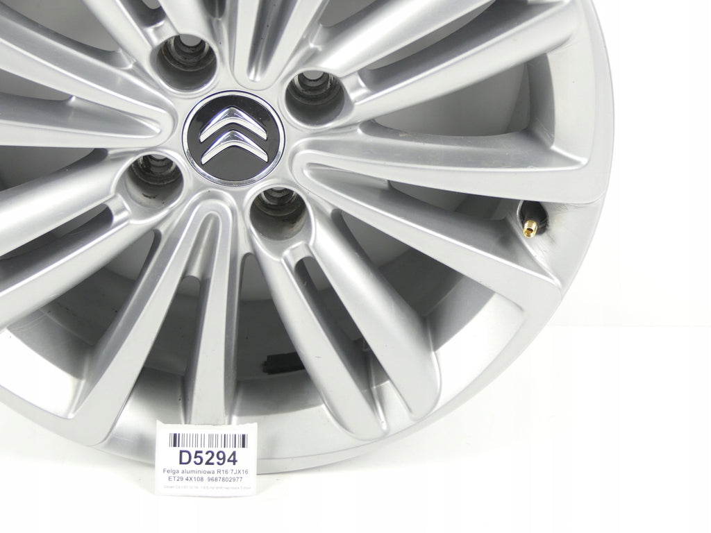 1x Alufelge 16 Zoll 7.0" 4x108 9687802977 Citroën C4 II B7 Hatchback I Rim Wheel FEL7416120819ke