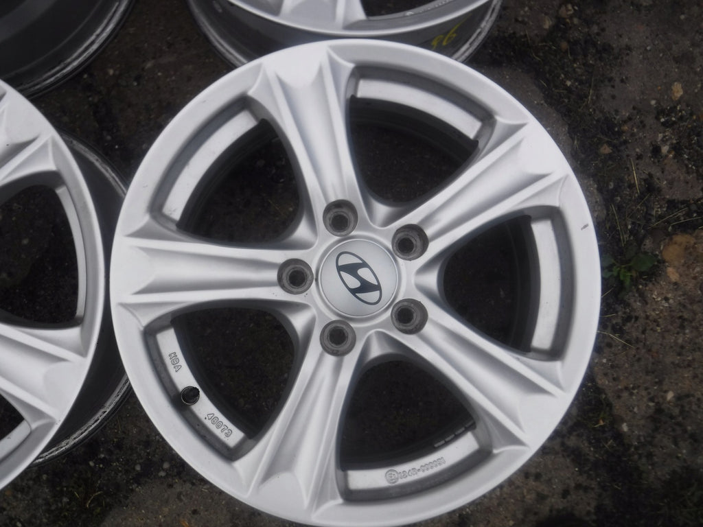 4x Alufelge 16 Zoll 6.5" 5x114.3 45ET Glanz Silber 65645114 Rim Wheel FEL6552621192bu