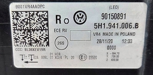 Frontscheinwerfer VW Golf VIII I 5NB941082A 5H1941006B Rechts Headlight SCH5109298161mq