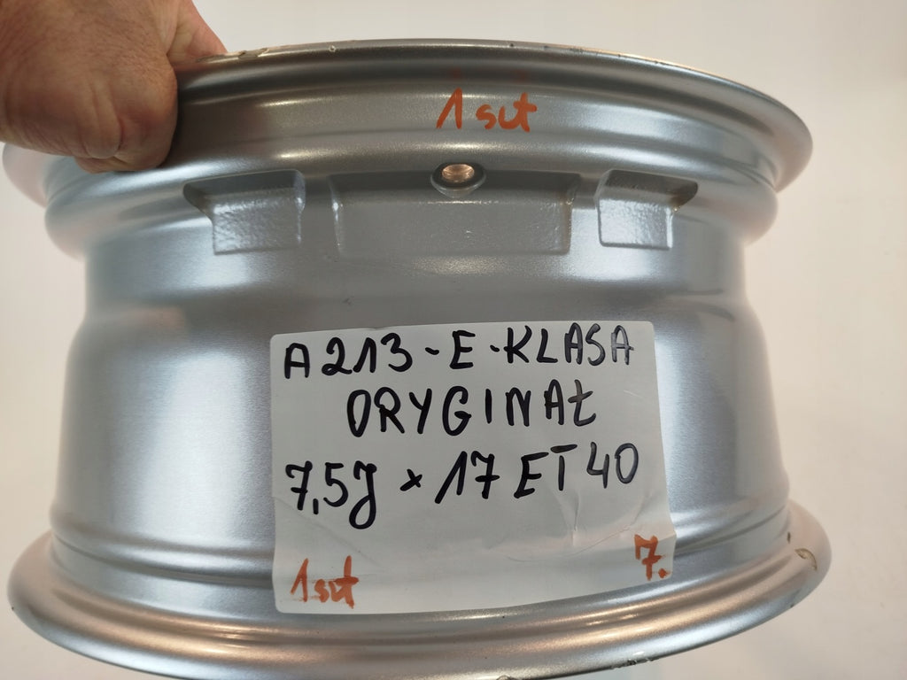 1x Alufelge 17 Zoll 7.5" 5x112 40ET Glanz Silber A2134011300 Mercedes-Benz FEL2067890228cd