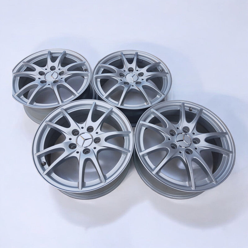 4x Alufelge 16 Zoll 6.5" 5x112 49ET Glanz Silber 4011302 Mercedes-Benz Cla