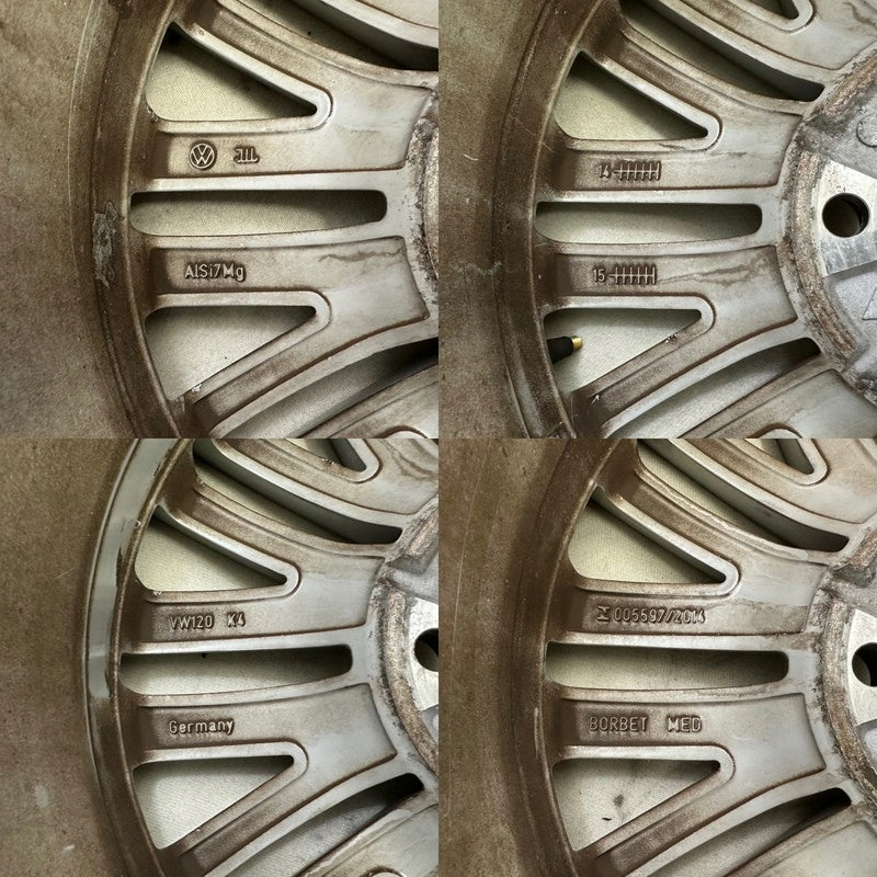 1x Alufelge 16 Zoll 6.5" 5x112 46ET Glanz Silber 5G0601025AT VW Rim Wheel FEL6155480504br