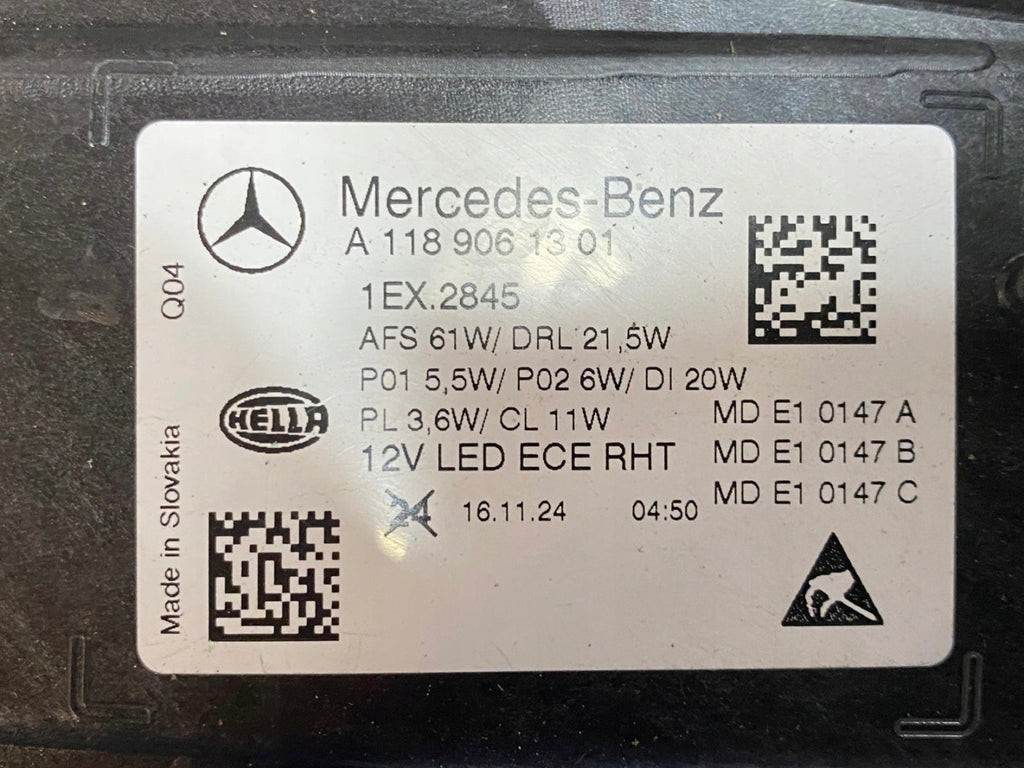 Frontscheinwerfer Mercedes-Benz Cla A1189061301 LED Links Scheinwerfer Headlight SCH2199791021ym