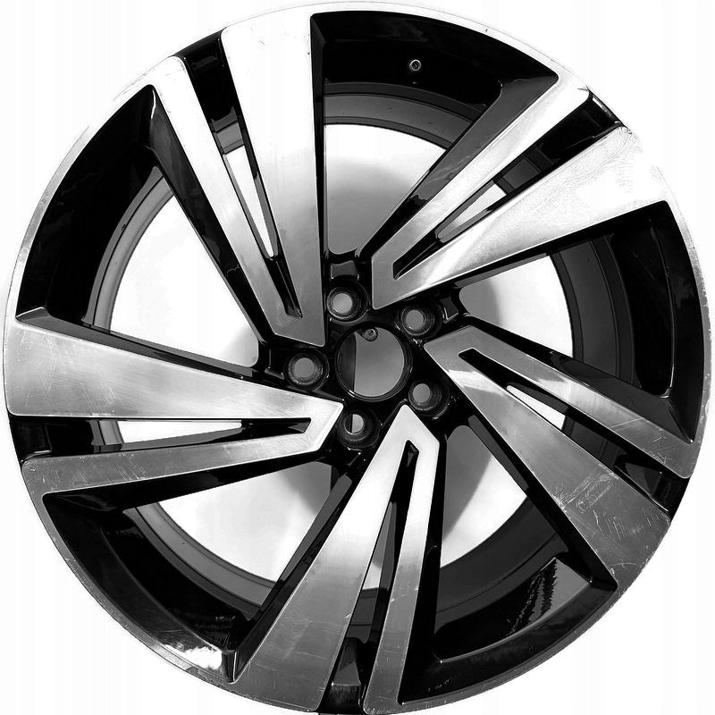 1x Alufelge 18 Zoll 7.0" 5x100 39ET Glanz Schwarz 2GM601025H Vw Rim Wheel