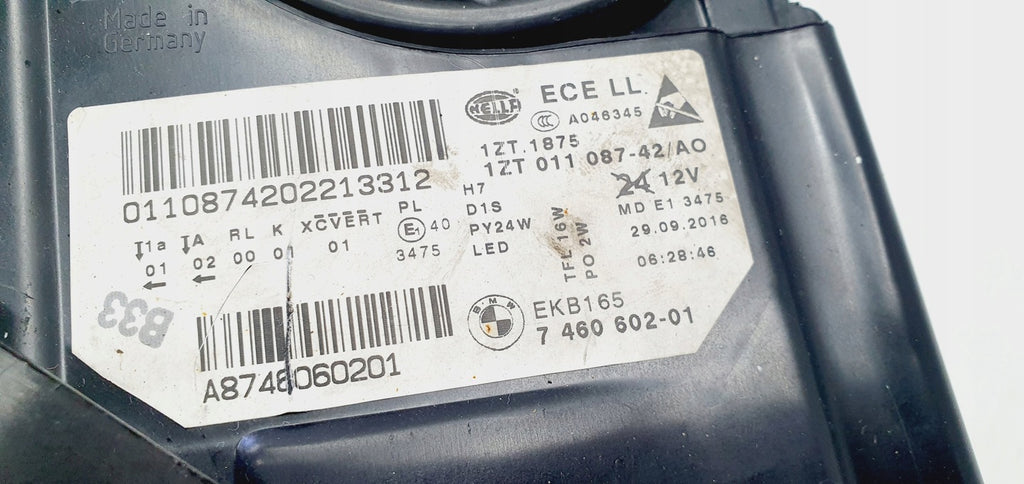 Frontscheinwerfer BMW F11 F10 7460602-01 Xenon Rechts Scheinwerfer Headlight SCH4643850011im