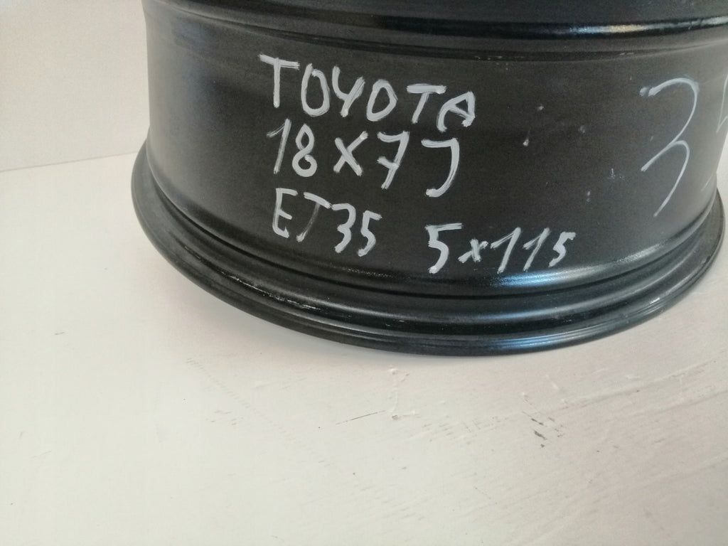 1x Alufelge 18 Zoll 7.0" 5x114.3 35ET Glanz Schwarz Toyota C-Hr Chr Rim Wheel FEL4530462783la
