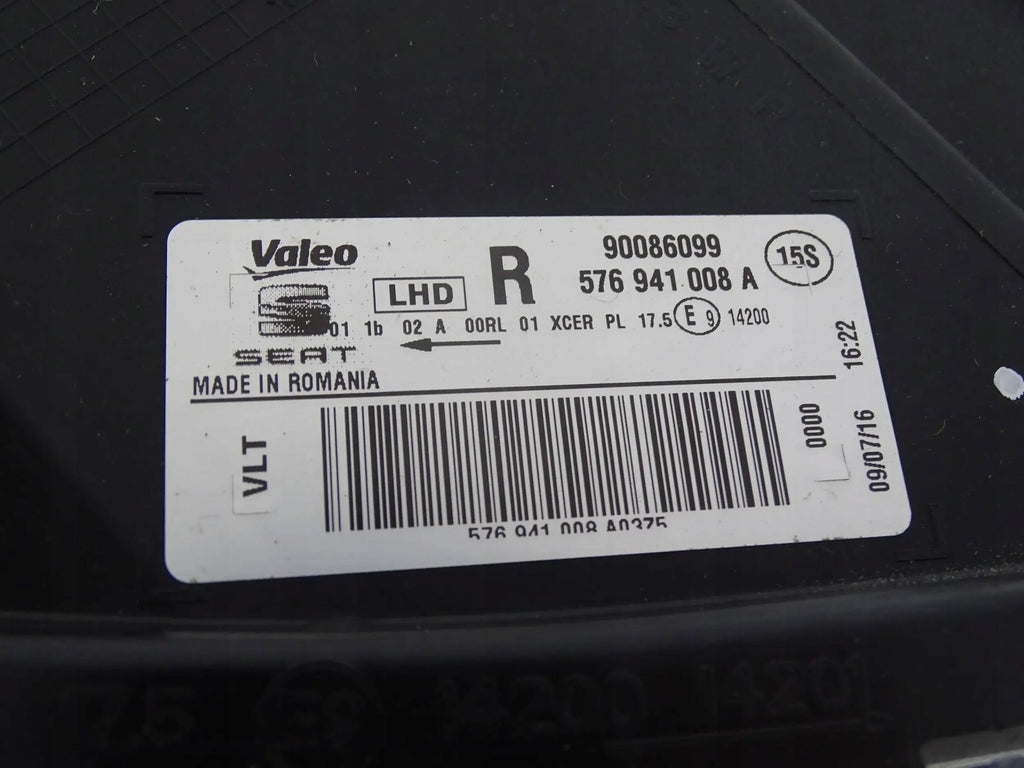 Frontscheinwerfer Seat Ateca 576941008A Rechts Scheinwerfer Headlight