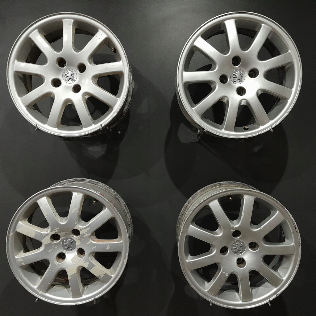 4x Alufelge 16 Zoll 6.5" 4x108 28ET Matt Silber Citroën C2 206\+ Rim Wheel FEL1607067862oj