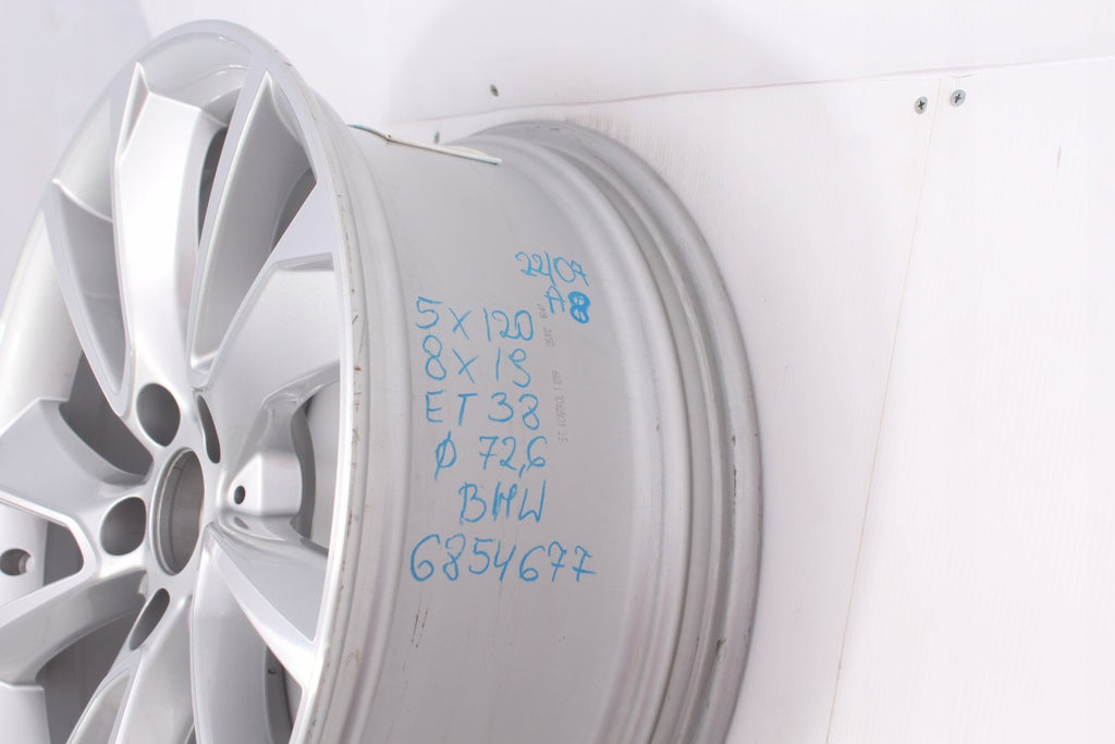 1x Alufelge 19 Zoll 8.0" 5x120 38ET Glanz Silber 6854677 BMW F34 Rim Wheel FEL1832303300vi
