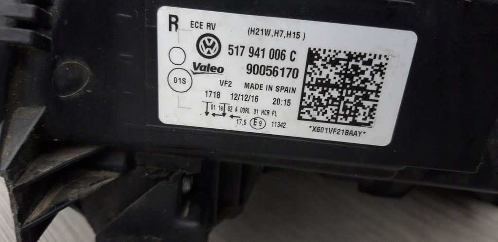 Frontscheinwerfer VW Golf VII Sportsvan 517941006C 90067804 Rechts Headlight SCH4243491183rs