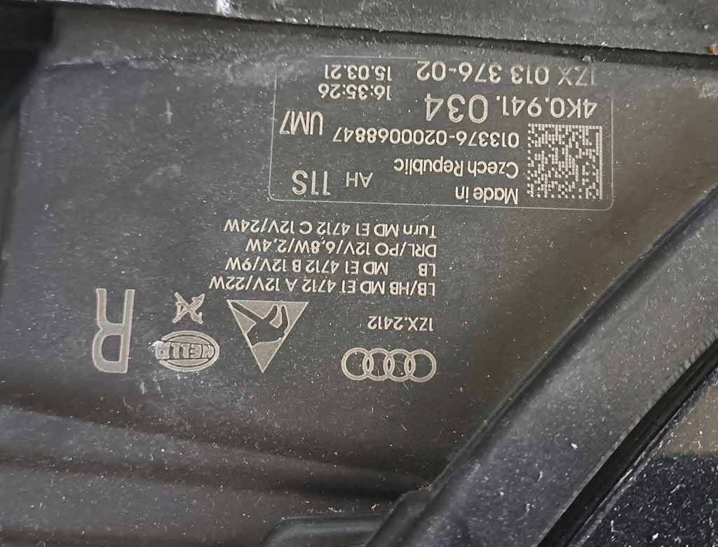 Frontscheinwerfer Audi A6 C8 4K0941034 LED Rechts Scheinwerfer Headlight