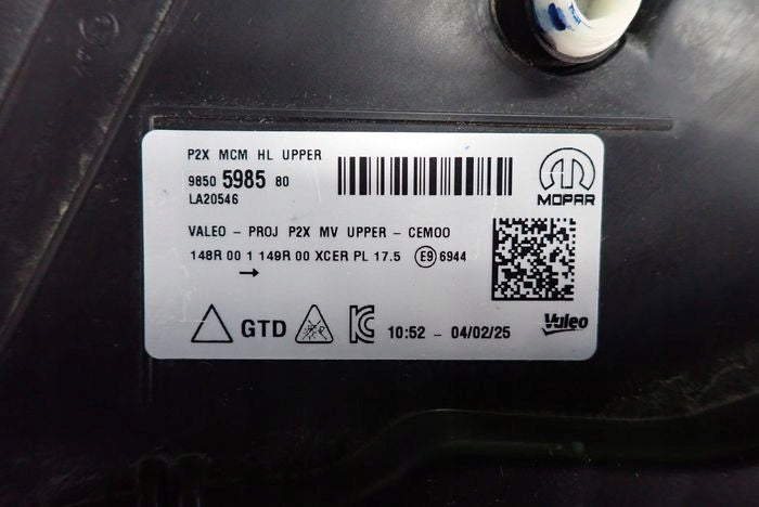 Frontscheinwerfer Peugeot 208 9850598580 Links Scheinwerfer Headlight SCH4103035347hs