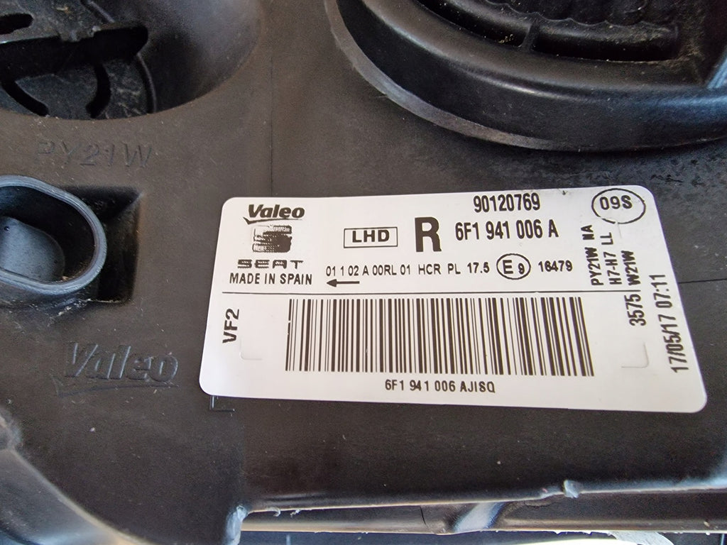 Frontscheinwerfer Seat Ibiza V 90120769 Rechts Scheinwerfer Headlight