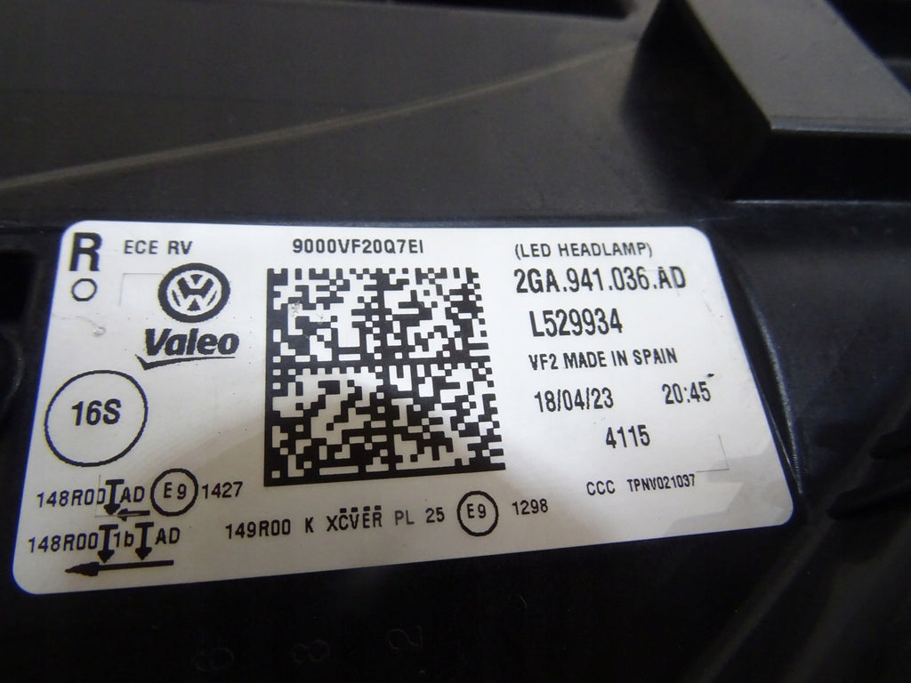 Frontscheinwerfer VW T-Roc 2GA941036AD Full LED Rechts Scheinwerfer Headlight