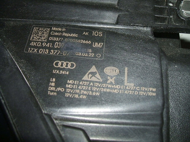 Frontscheinwerfer Audi A6 C8 4K0941039 Full LED Links Scheinwerfer Headlight SCH5706550821uv