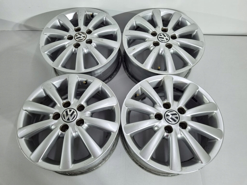 4x Alufelge 16 Zoll 7.0" 5x112 59ET Silber 7M3601025G VW I Rim Wheel FEL5779121852xj