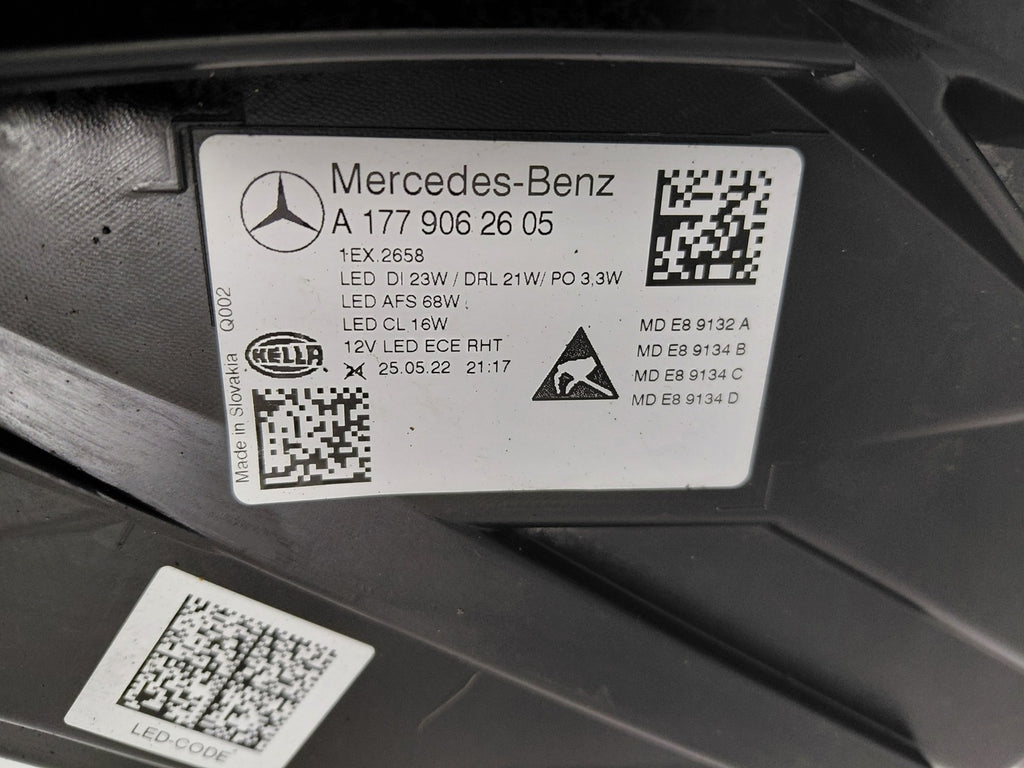 Frontscheinwerfer Mercedes-Benz W177 A1779062605 Rechts Scheinwerfer Headlight SCH7757057604ak