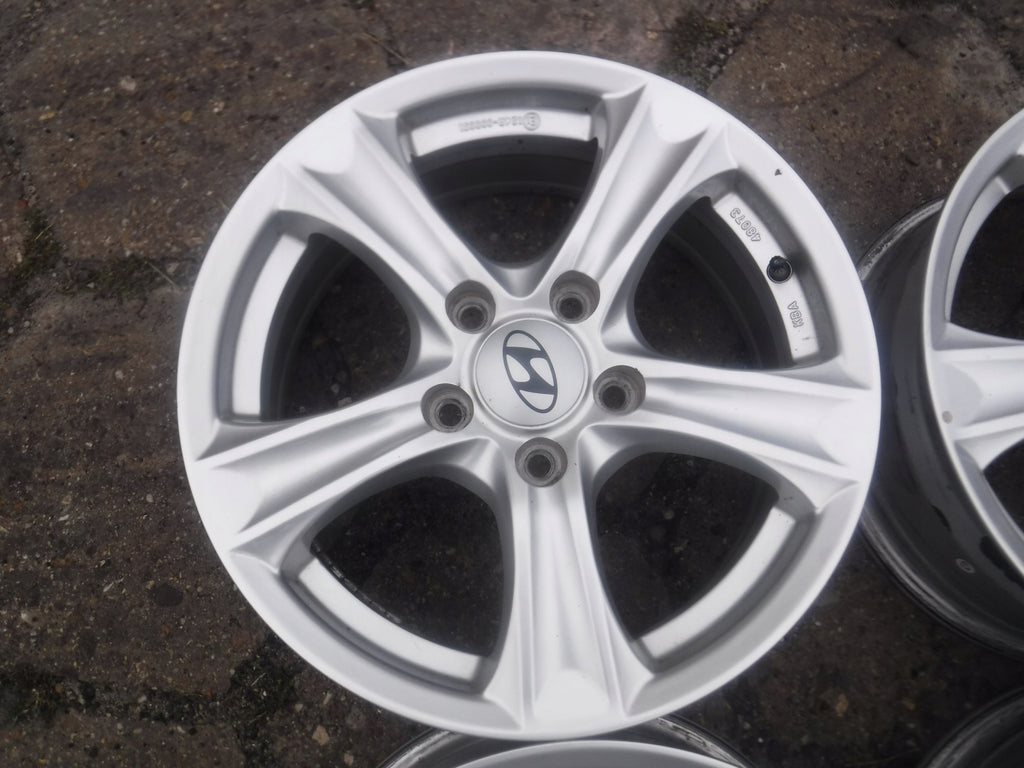 4x Alufelge 16 Zoll 6.5" 5x114.3 45ET Glanz Silber 65645114 Rim Wheel FEL6552621192bu