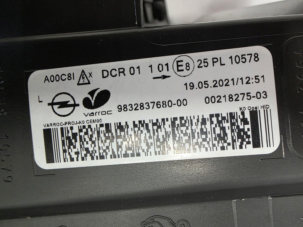 Frontscheinwerfer Opel Vivaro C 9832837680-00 Xenon Links Scheinwerfer Headlight