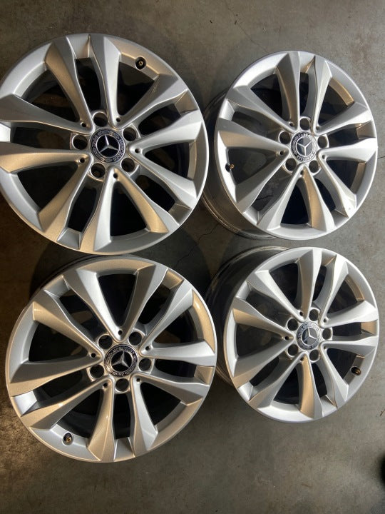 4x Alufelge 17 Zoll 7.0" 5x112 48 5ET Glanz Silber A2054018000 Mercedes-Benz FEL3573289541pw